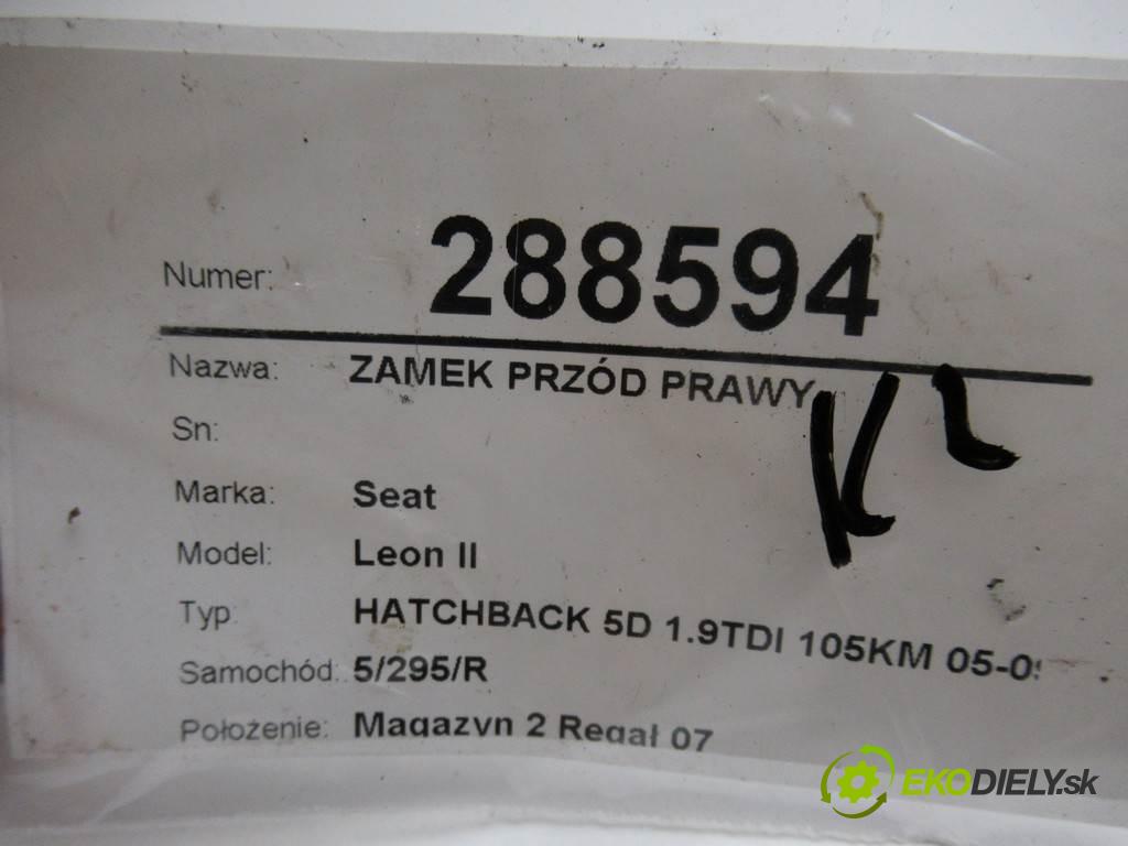 Seat Leon II  2008 77KW HATCHBACK 5D 1.9TDI 105KM 05-09 1900 zámok přední část pravý 7 pin