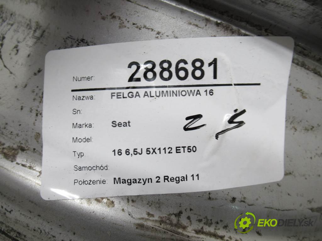 Seat     16 6,5J 5X112 ET50  disk 16  (Hliníkové)