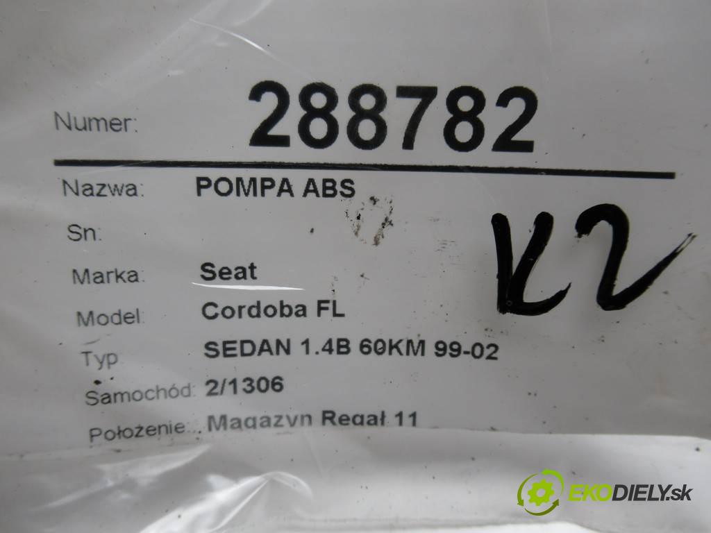 Seat Cordoba FL  2001 44 kW SEDAN 1.4B 60KM 99-02 1400 Pumpa ABS 6X0614117 6X0907379B (Pumpy ABS)