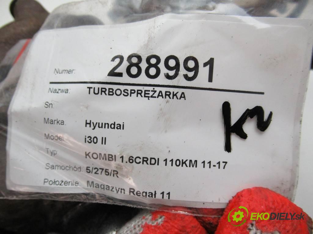 Hyundai i30 II  2016 81 kW KOMBI 1.6CRDI 110KM 11-17 1600 Turbodúchadlo,turbo 28201-2A880 (Turbodúchadlá (kompletné))