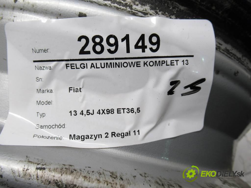 Fiat     13 4,5J 4X98 ET36,5  disky hliníkové 13  (Hliníkové)