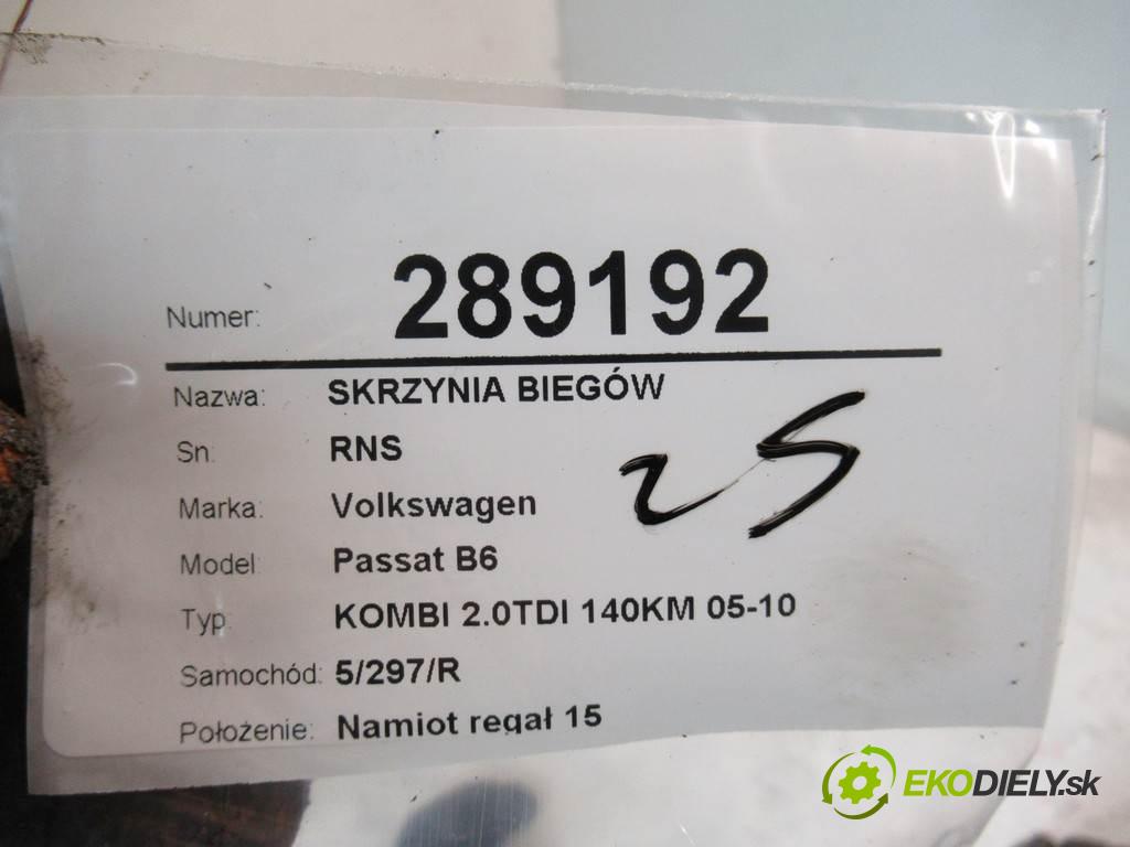 Volkswagen Passat B6  2006 103 kW KOMBI 2.0TDI 140KM 05-10 2000 Prevodovka KNS (Prevodovky)