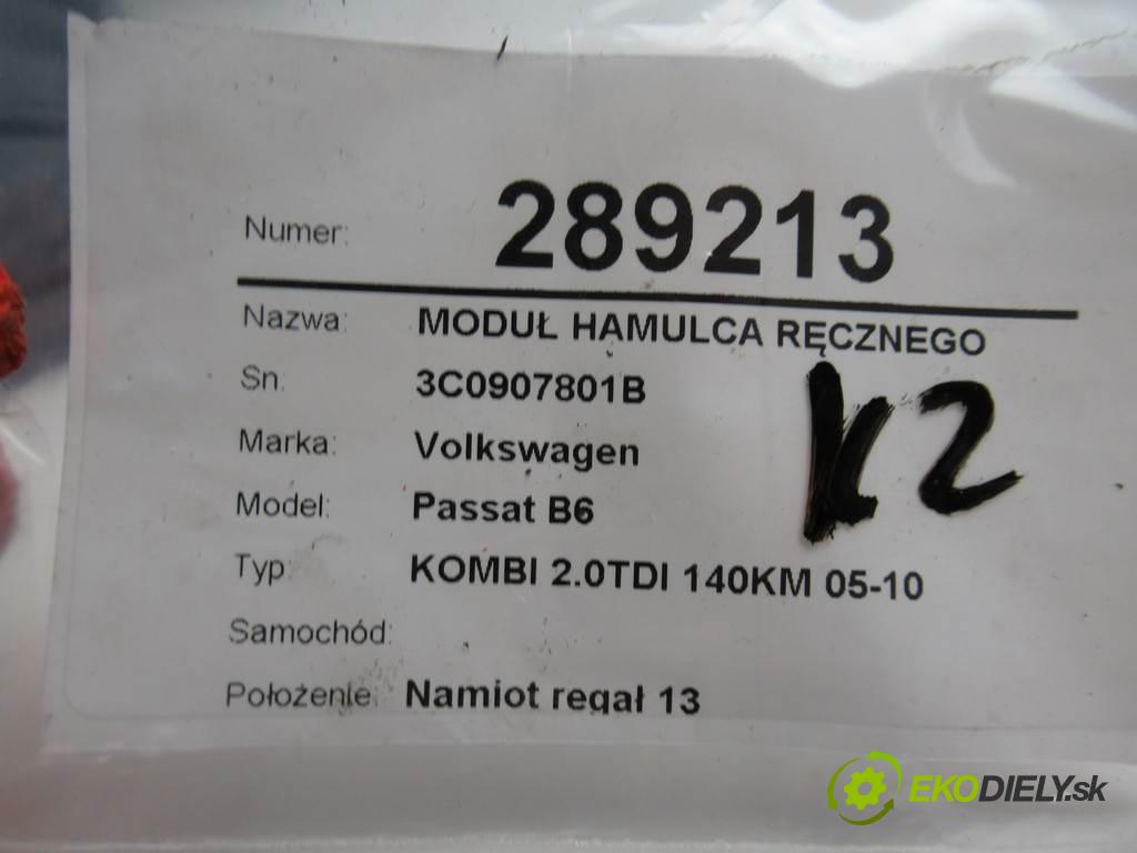 Volkswagen Passat B6    KOMBI 2.0TDI 140KM 05-10  Modul brzdy ručnej brzdy 3C0907801B