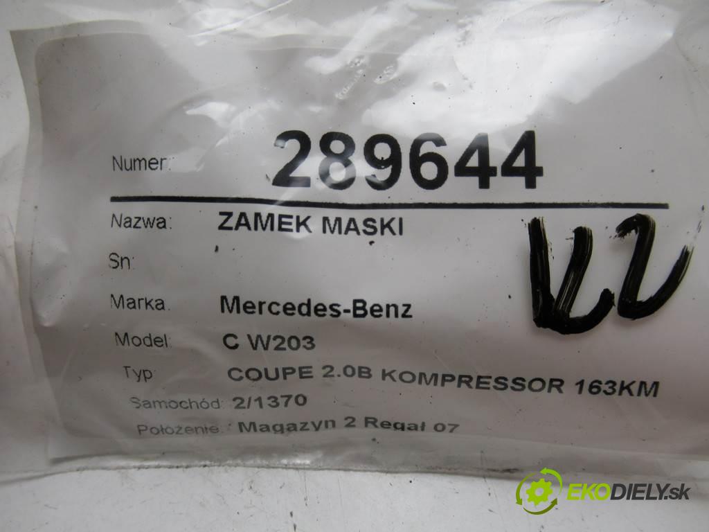 Mercedes-Benz C W203  2001 120kW COUPE 2.0B KOMPRESSOR 163KM 00-06 2000 zámok kapoty levý pravý