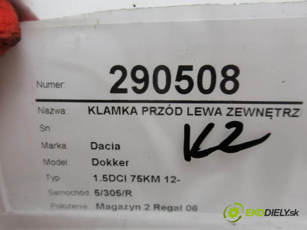 Dacia Dokker  2013 55 kW 1.5DCI 75KM 12- 1500 Kľučka predný ľavá strana vonkajšia  (Vonkajšie predné ľavé)