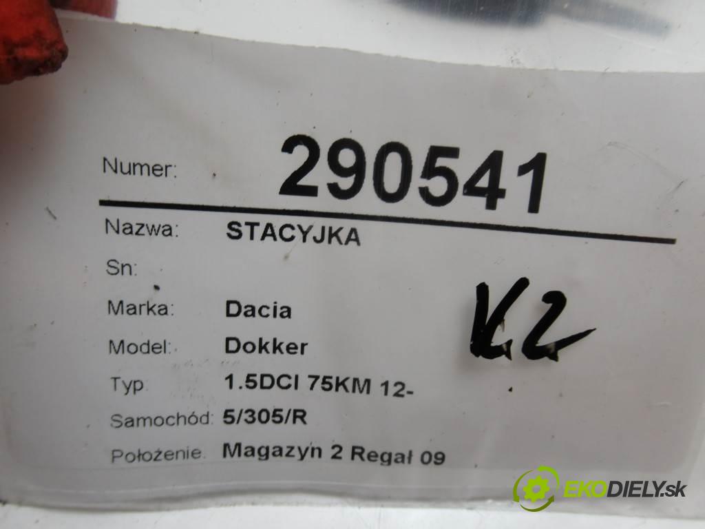 Dacia Dokker  2013 55 kW 1.5DCI 75KM 12- 1500 spínačka 285916556R (Spínací skříňky a klíče)