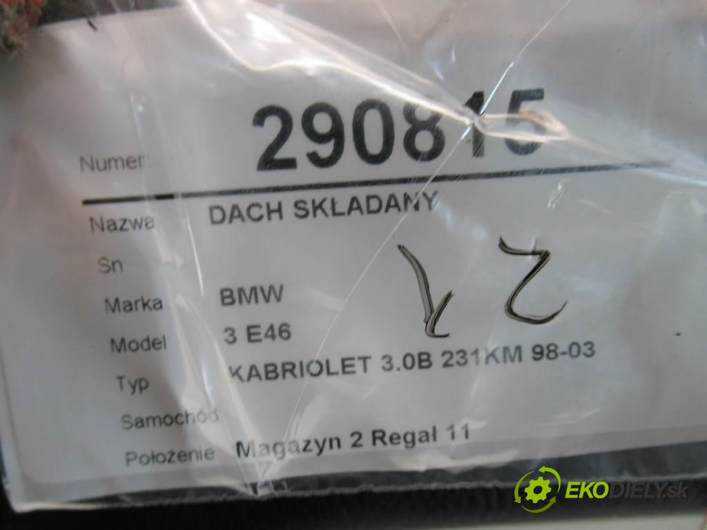 BMW 3 E46 kvalita B poškodený 
 motor 3.0B 170kW (231KM) M54B30 (306S3) 
 VIN: WBABS51090EH32385
 Prevodovka farba rok výroba: 2001
 obdobie