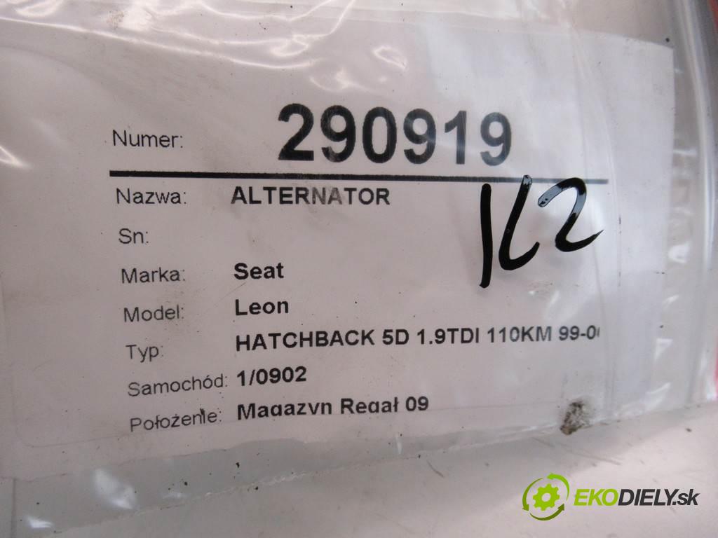 Seat Leon  2001 81 kW HATCHBACK 5D 1.9TDI 110KM 99-06 1900 Alternátor  (Alternátory)
