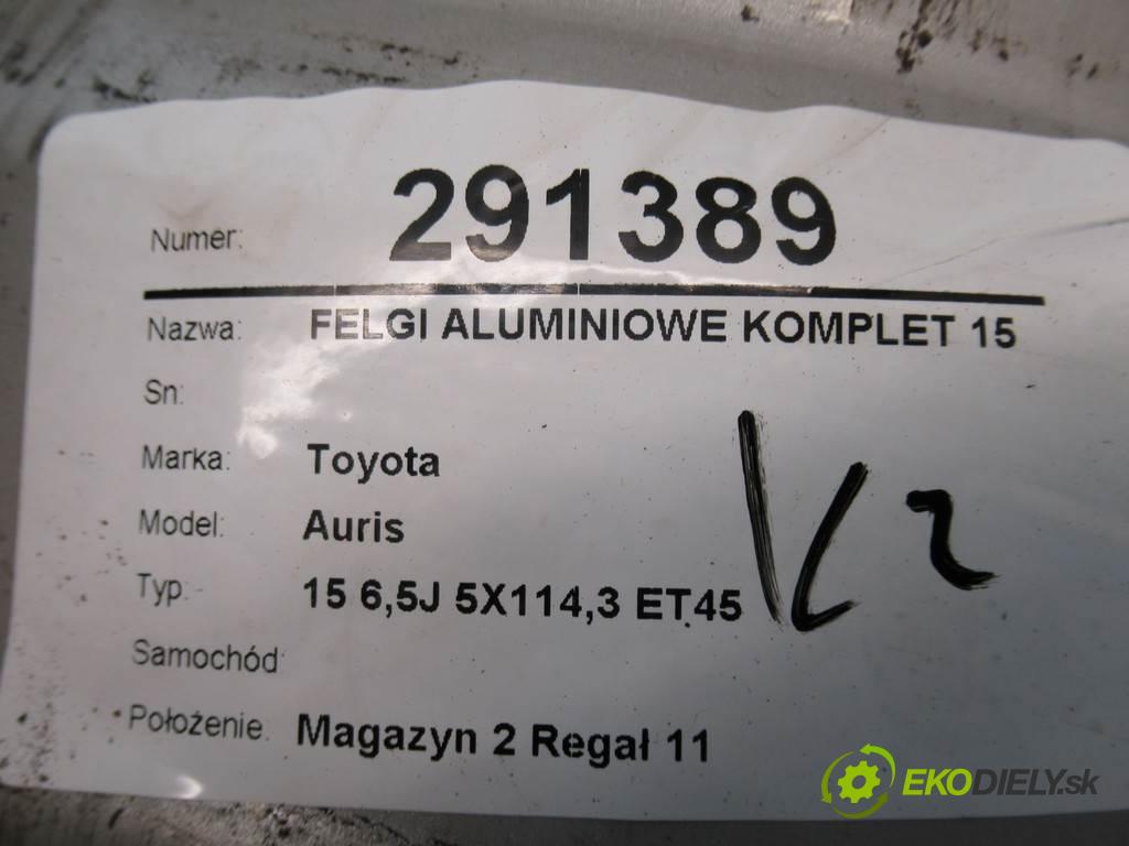 Toyota Auris     15 6,5J 5X114,3 ET45  disky hliníkové 15  (Hliníkové)