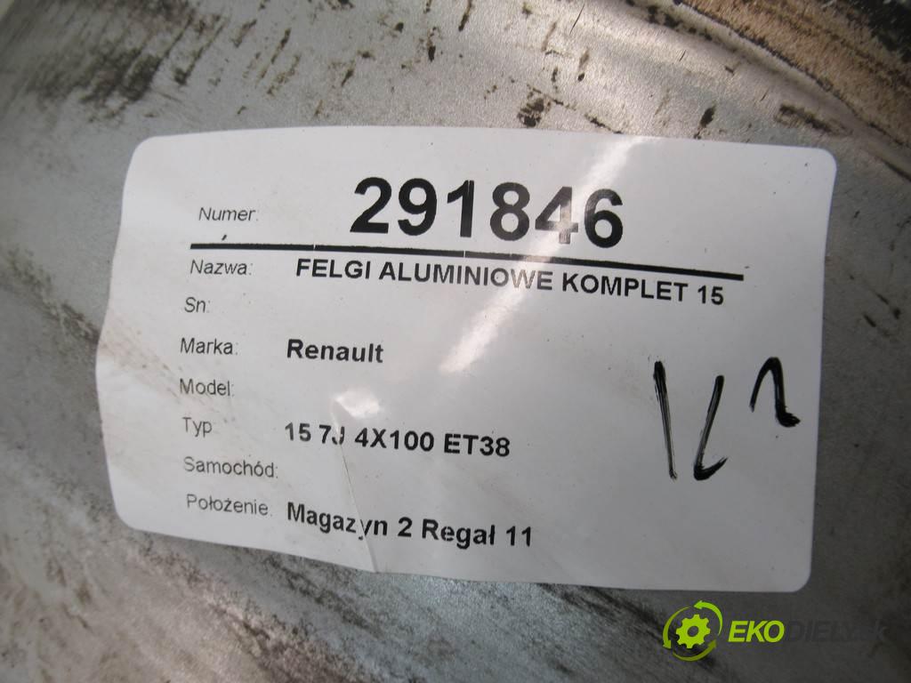 Renault     15 7J 4X100 ET38  disky hliníkové 15  (Hliníkové)