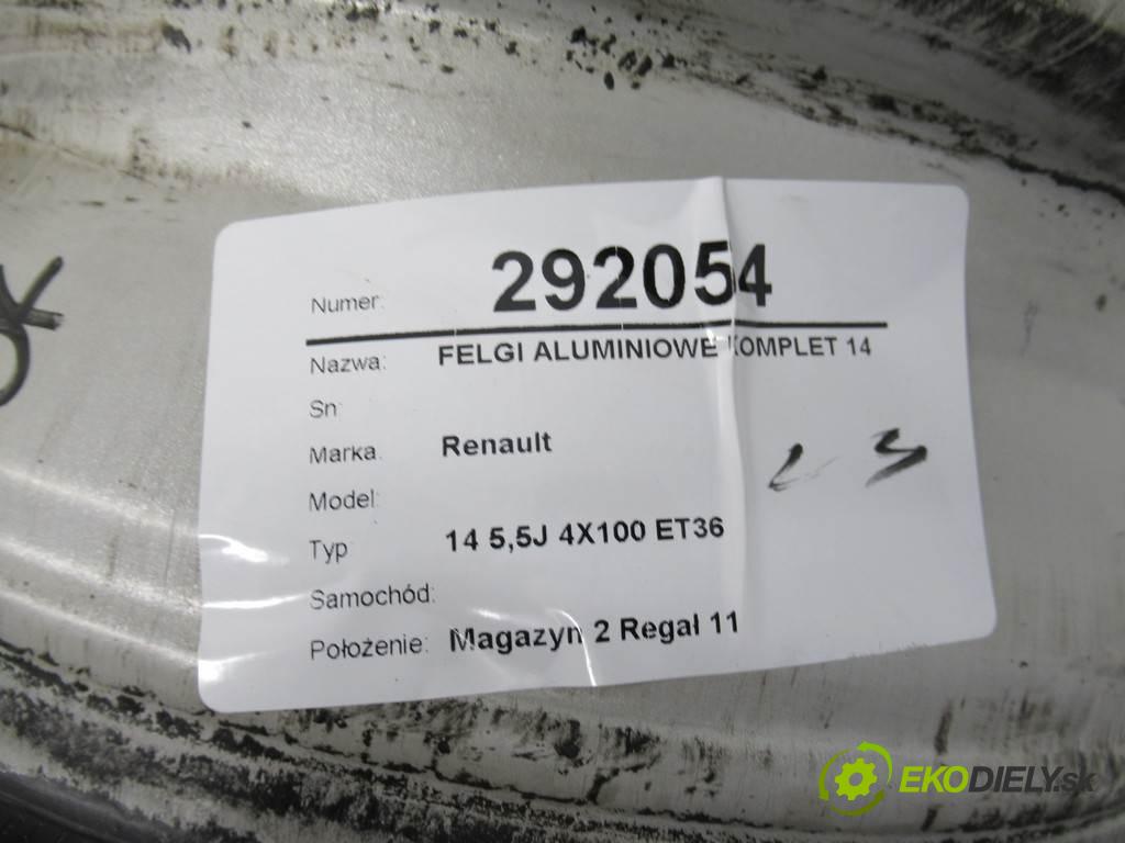 Renault     14 5,5J 4X100 ET36  disky hlinikové 14  (Hliníkové)