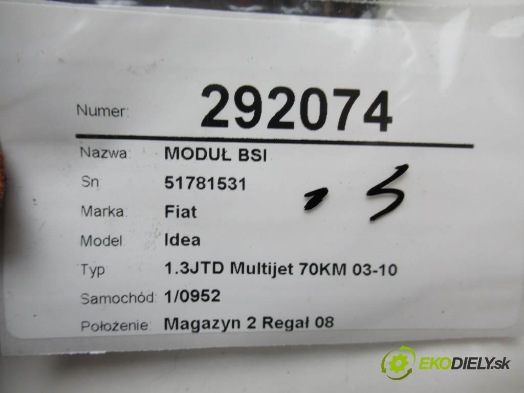 Fiat Idea  2007 51kw 1.3JTD Multijet 70KM 03-10 1248 modul BSI 51781531 (Pojistkové skříňky)