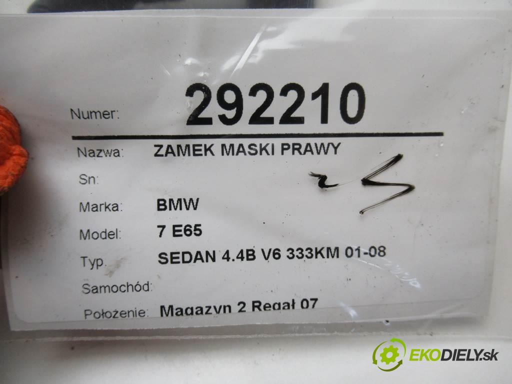 BMW 7 E65    SEDAN 4.4B V8 333KM 01-08  zámok kapoty pravý 8240599