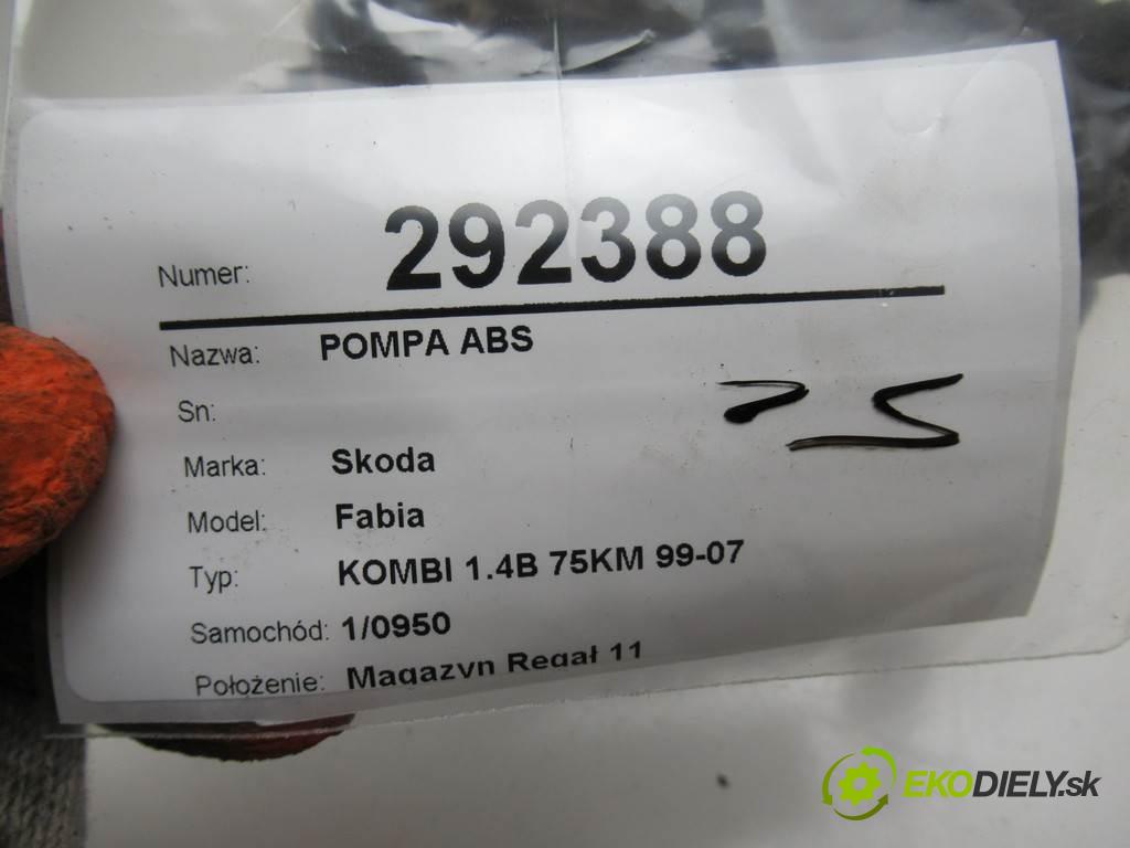 Skoda Fabia  2003  KOMBI 1.4B 75KM 99-07 1400 pumpa ABS 6Q0614417E (Pumpy brzdové)