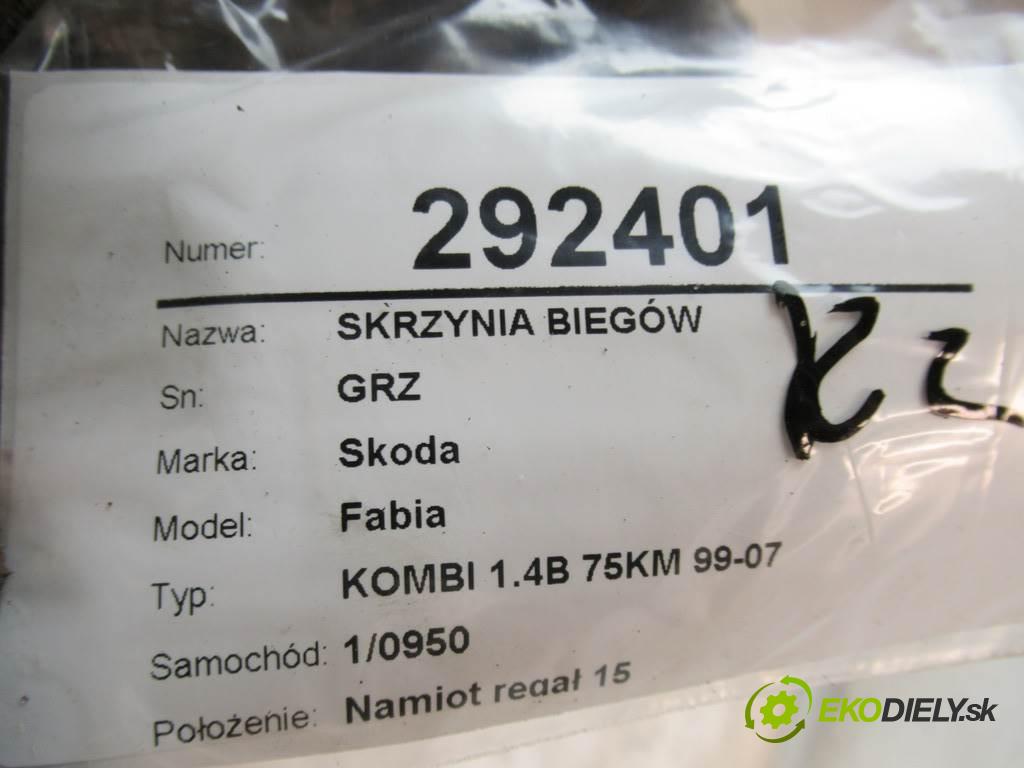 Skoda Fabia  2003  KOMBI 1.4B 75KM 99-07 1400 Prevodovka GRZ (Prevodovky)