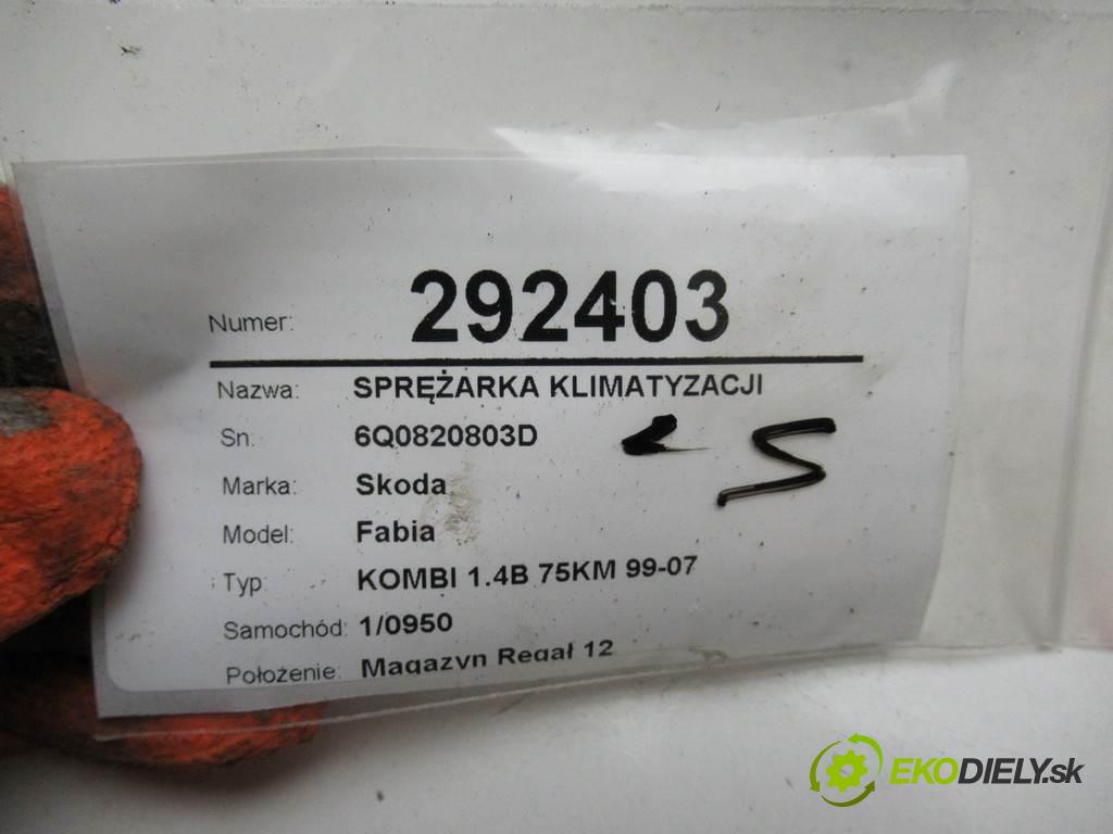 Skoda Fabia  2003  KOMBI 1.4B 75KM 99-07 1400 Kompresor klimatizácie 6Q0820803D (Kompresory klimatizácie)