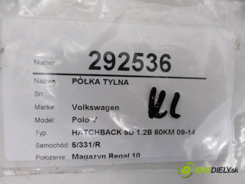 Volkswagen Polo V  2010 51 kW HATCHBACK 5D 1.2B 60KM 09-14 1200 Pláto zadná  (Pláta zadné)