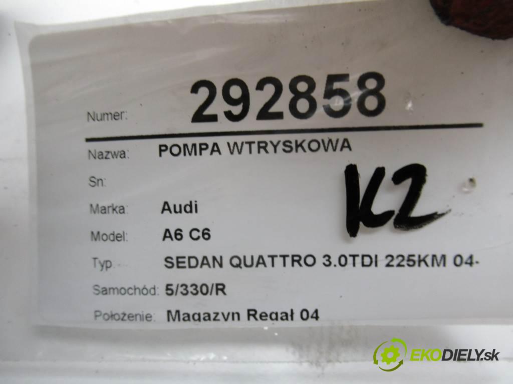 Audi A6 C6  2005 165 kW SEDAN QUATTRO 3.0TDI 225KM 04-08 3000 Pumpa vstrekovacia 0445010090 059130755E (Vstrekovacie čerpadlá)