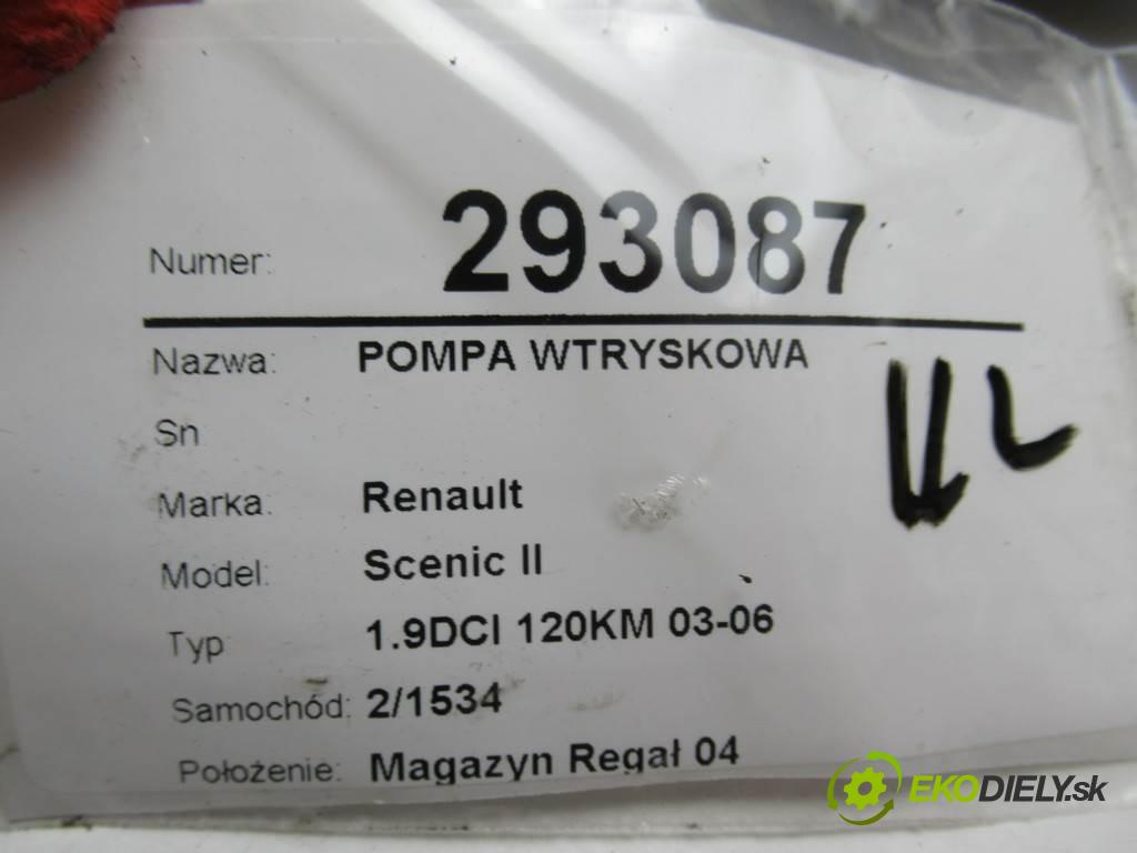 Renault Scenic II  2004 88 kW 1.9DCI 120KM 03-06 1900 Pumpa vstrekovacia 0445010075 (Vstrekovacie čerpadlá)