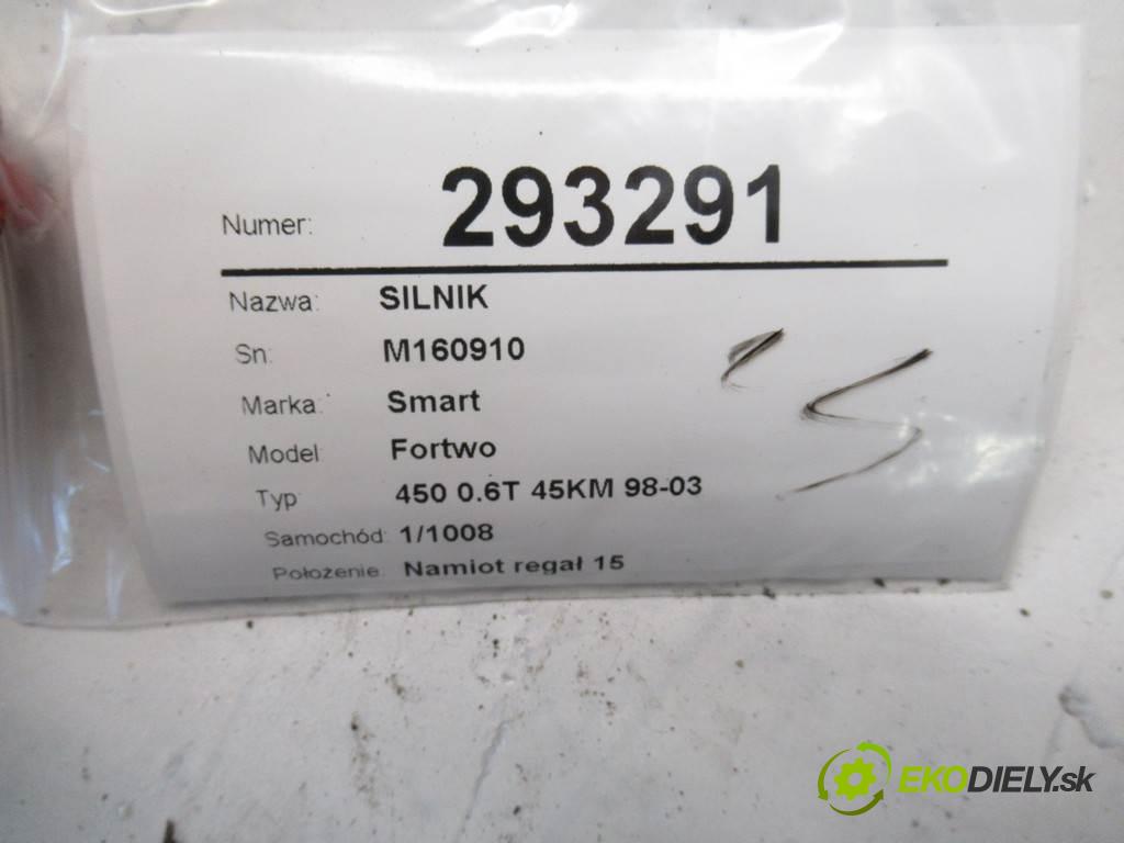 Smart Fortwo  1999 33 kW 450 0.6T 45KM 98-03 600 motor M160910 (Motory (kompletní))