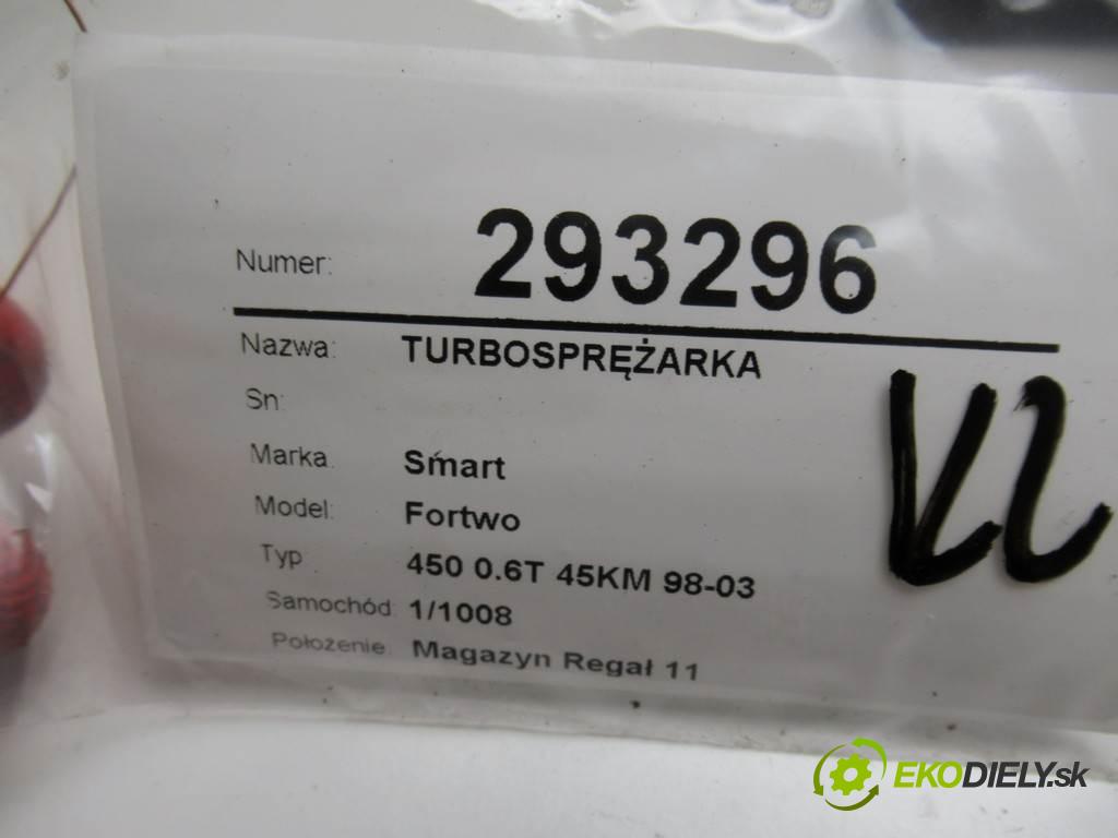 Smart Fortwo  1999 33 kW 450 0.6T 45KM 98-03 600 turbo A1600960499 (Turbodúchadla (kompletní))