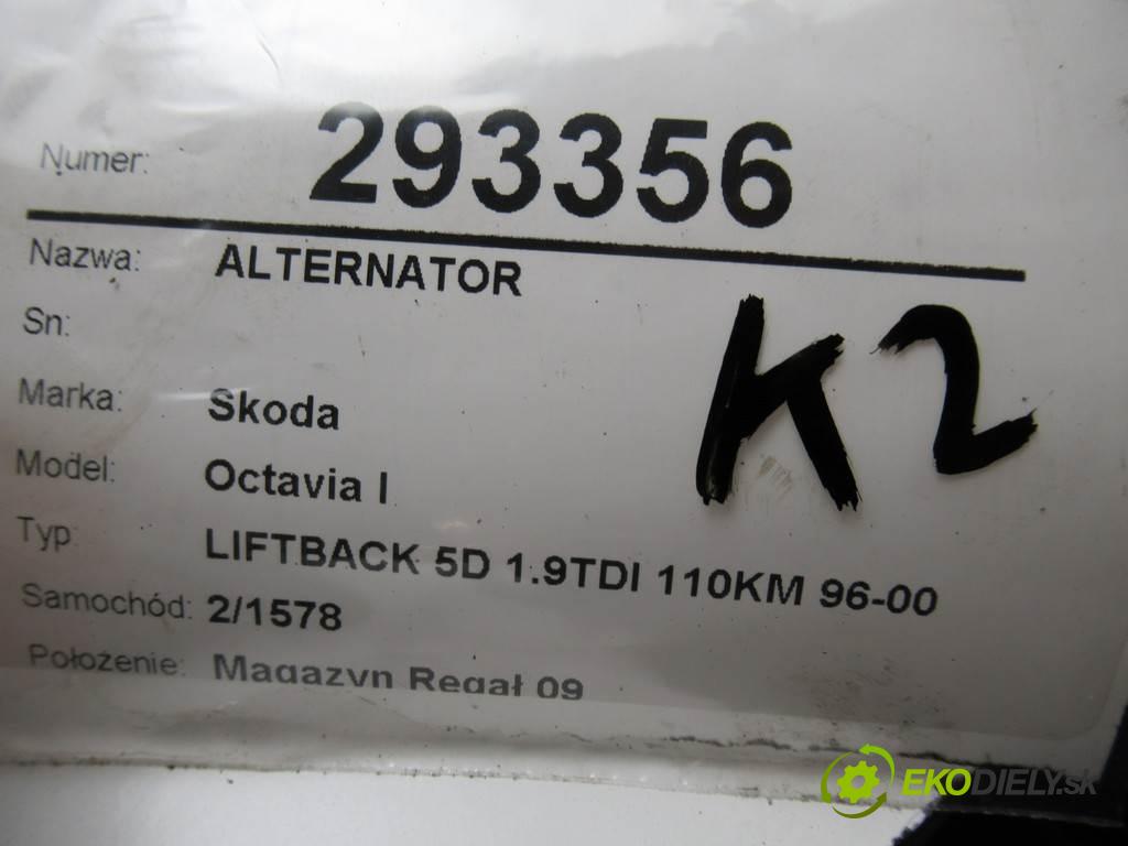 Skoda Octavia I  1999 81 kW LIFTBACK 5D 1.9TDI 110KM 96-00 1900 Alternátor  (Alternátory)
