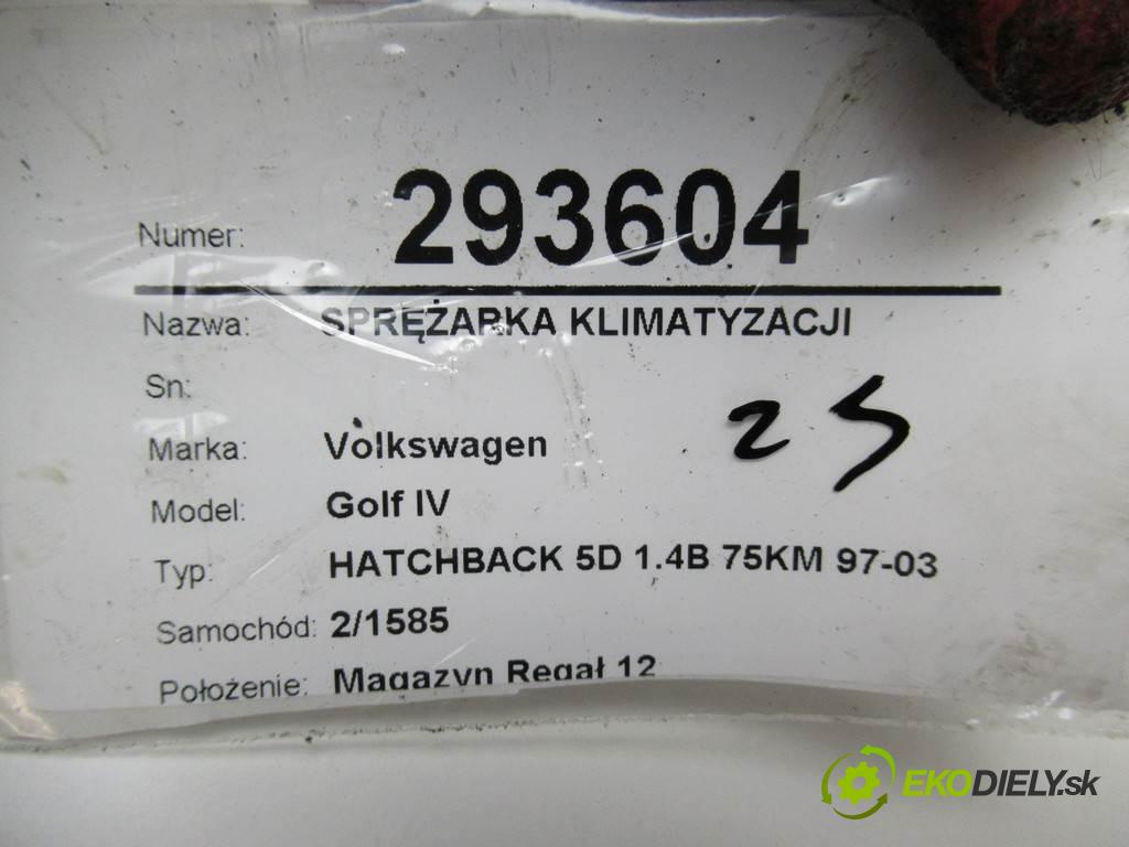 Volkswagen Golf IV  1998 55 kW HATCHBACK 5D 1.4B 75KM 97-03 1400 kompresor klimatizace 1H0820803D (Kompresory)