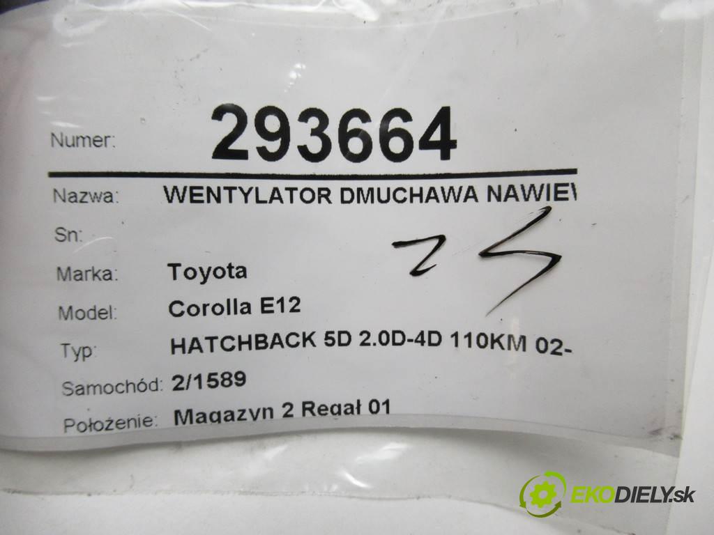 Toyota Corolla E12  2002 81 kW HATCHBACK 5D 2.0D-4D 110KM 02-07 2000 Ventilátor ventilátor kúrenia MF016070-0610 (Ventilátory kúrenia)