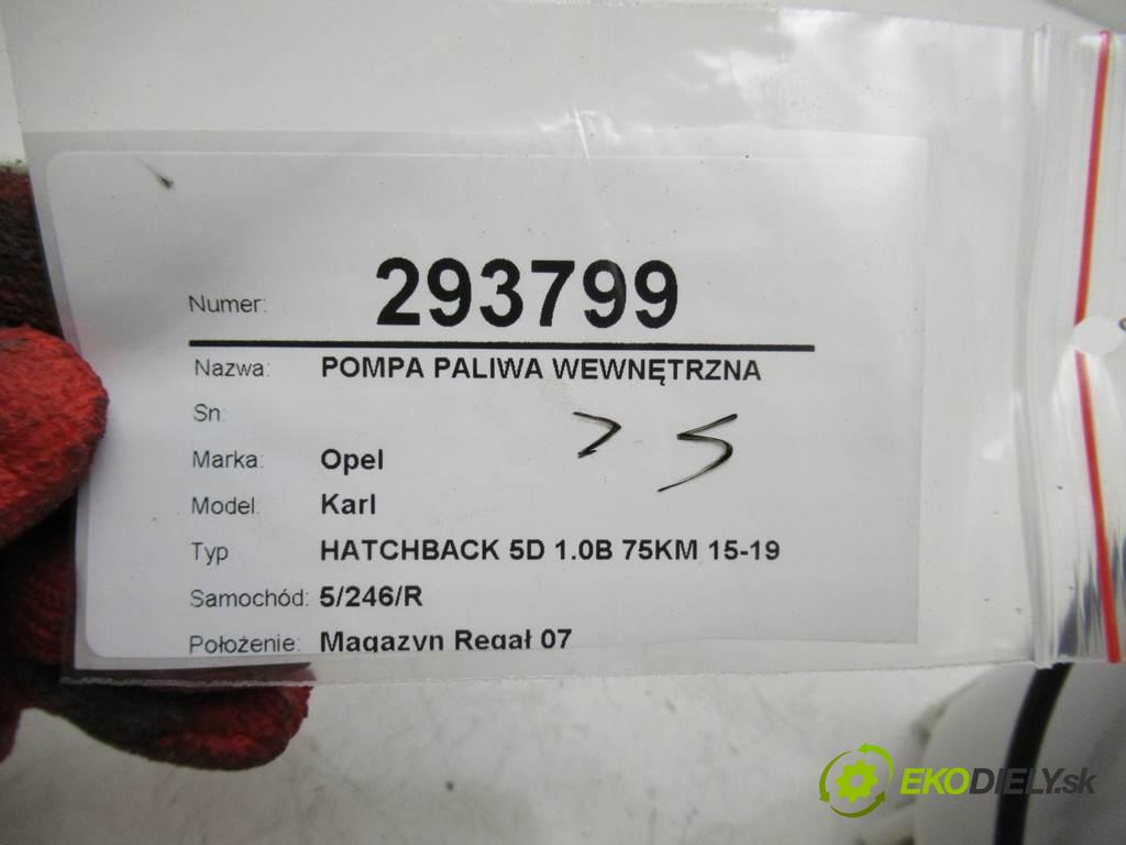 Opel Karl  2016 55KW HATCHBACK 5D 1.0B 75KM 15-19 999 Pumpa paliva vnútorná 13507560 (Palivové pumpy, čerpadlá, plaváky)