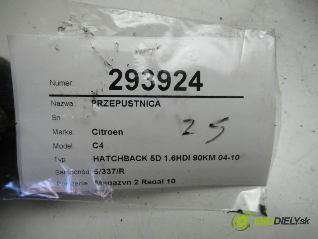Citroen C4  2005 66 kW HATCHBACK 5D 1.6HDI 90KM 04-10 1600 Škrtiaca klapka 25365221  (Škrtiace klapky)