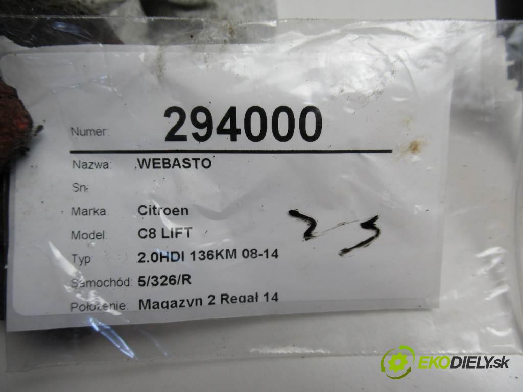 Citroen C8 LIFT  2014 100 kW 2.0HDI 136KM 08-14 2000 Webasto 9016835C (Webasto ohřívače)