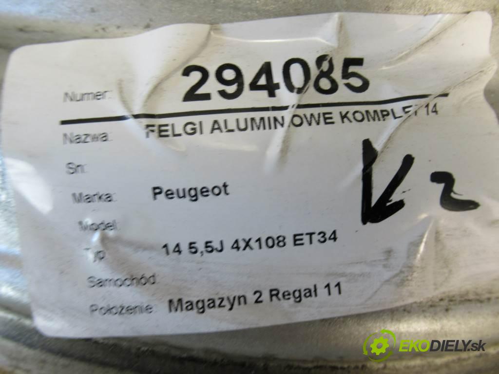 Peugeot     14 5,5J 4X108 ET34  disky hliníkové 14  (Hliníkové)