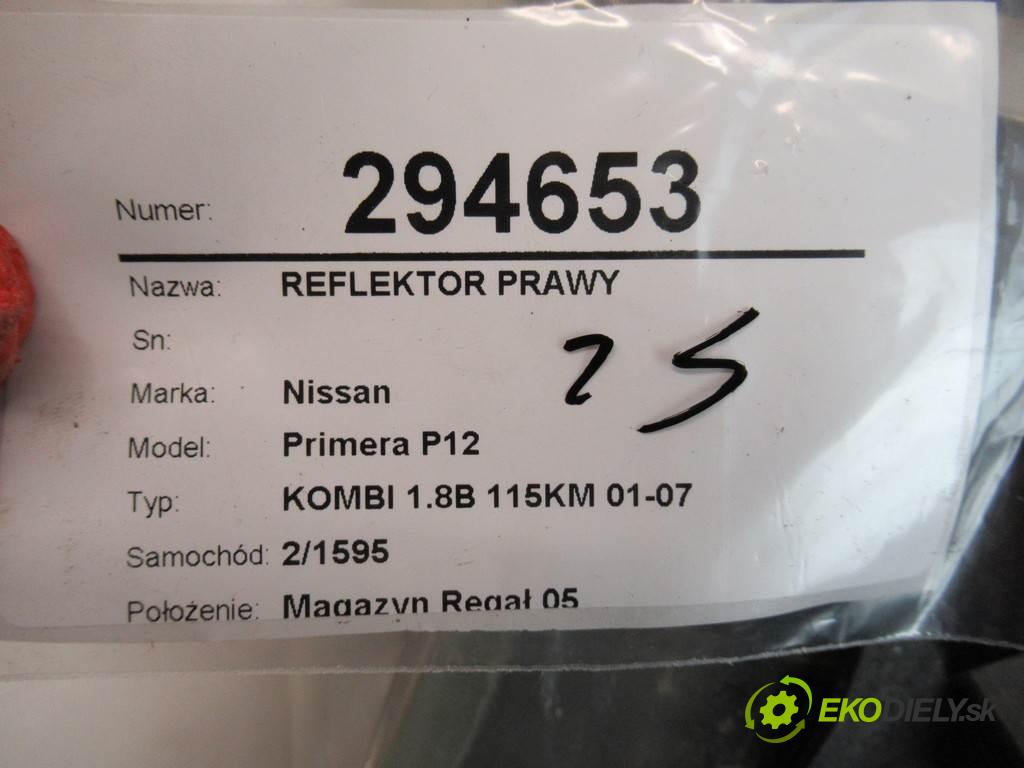 Nissan Primera P12  2002 85 kW KOMBI 1.8B 115KM 01-07 1800 světlomet pravý 26010AU810