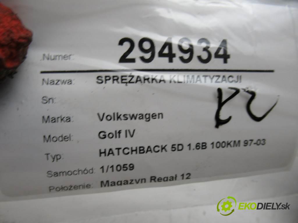 Volkswagen Golf IV  1998  HATCHBACK 5D 1.6B 100KM 97-03 1600 Kompresor klimatizácie 1J0820803A (Kompresory klimatizácie)