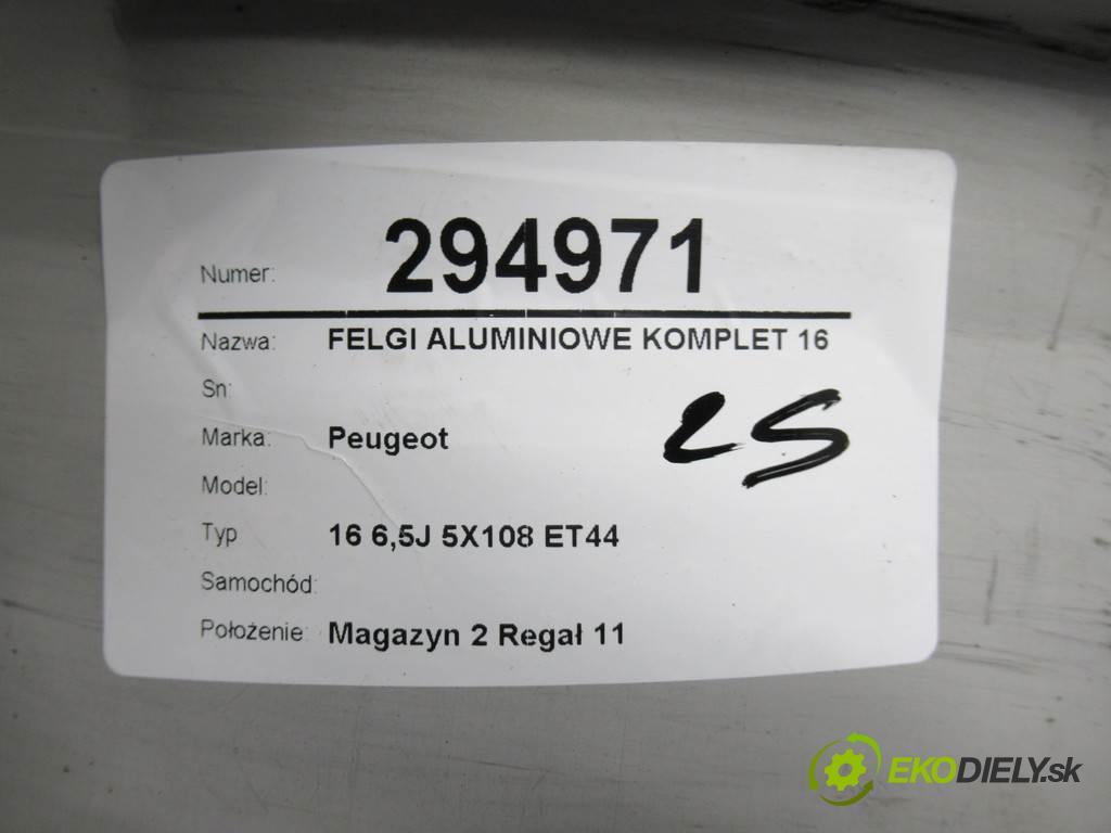 Peugeot     16 6,5J 5X108 ET44  disky hliníkové 16  (Hliníkové)