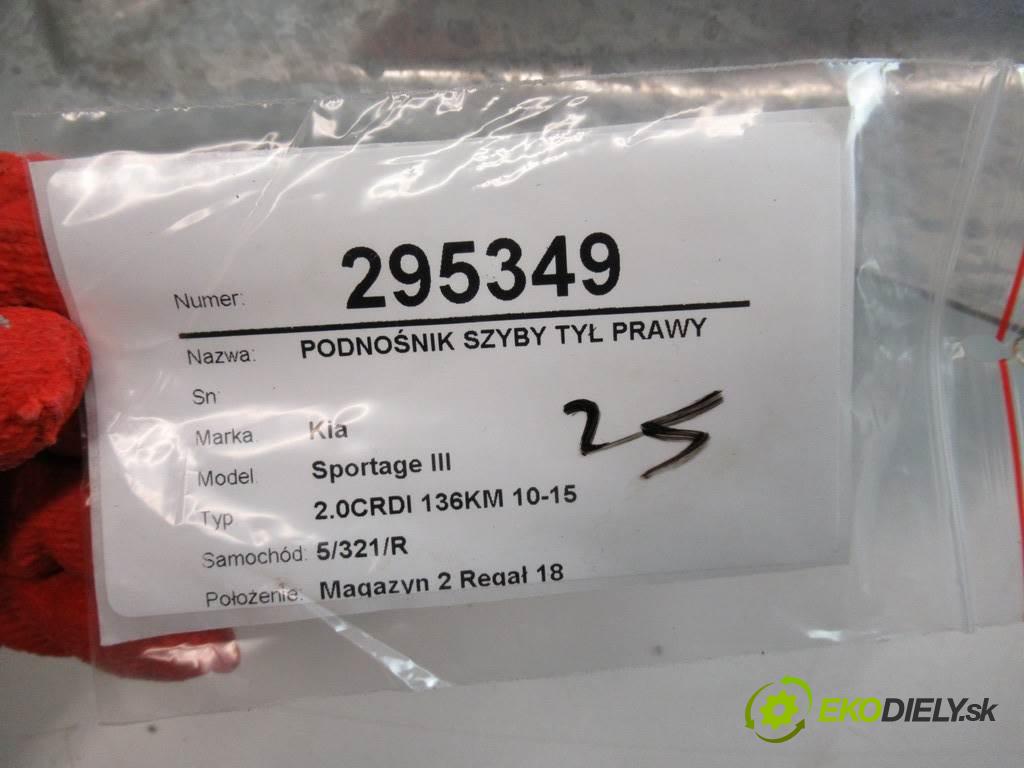 Kia Sportage III  2013 100 kW 2.0CRDI 136KM 10-15 2000 Mechanizmus okna zad pravy 83480-3U020 (Ostatné)