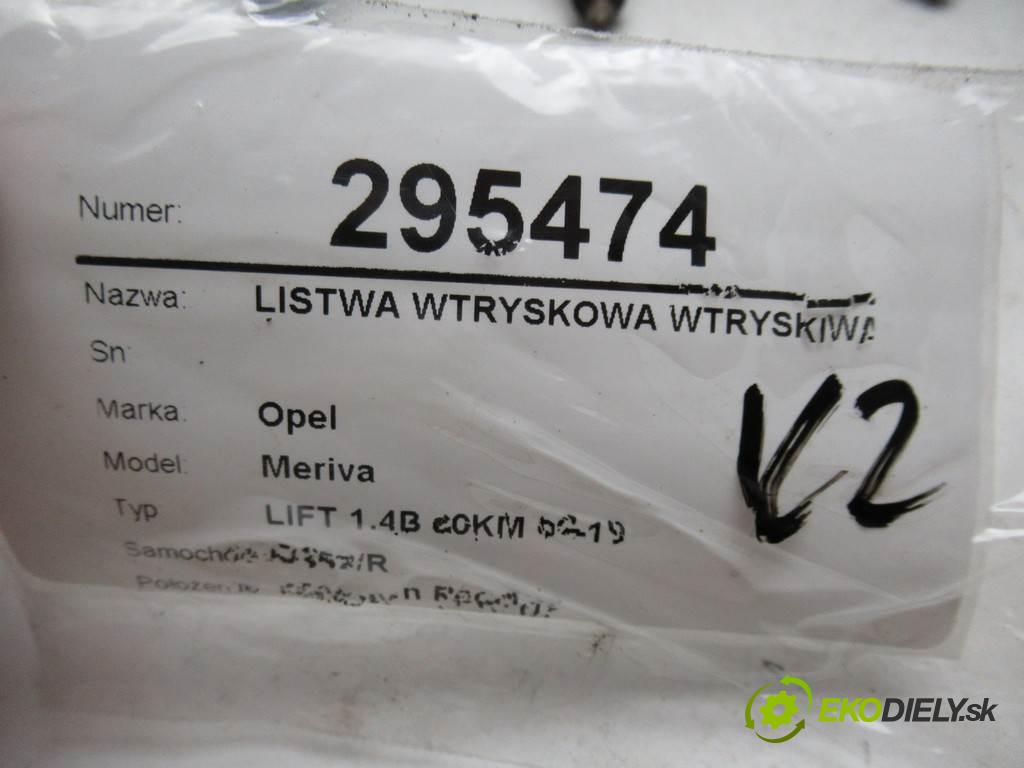 Opel Meriva  2007 66 kW LIFT 1.4B 90KM 02-10 1400 Lišta vstrekovacia Vstrekovacie ventily  (Vstrekovacie lišty)