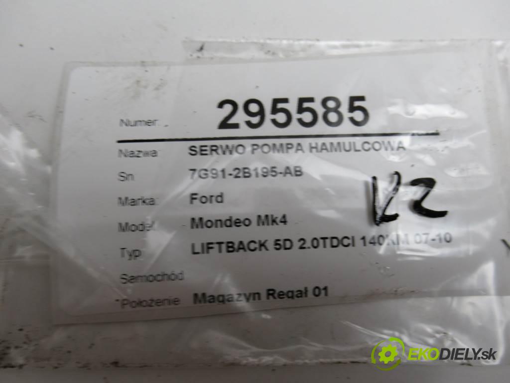 Ford Mondeo Mk4    LIFTBACK 5D 2.0TDCI 140KM 07-10  posilovač pumpa brzdová 7G912B195AB (Posilovače brzd)