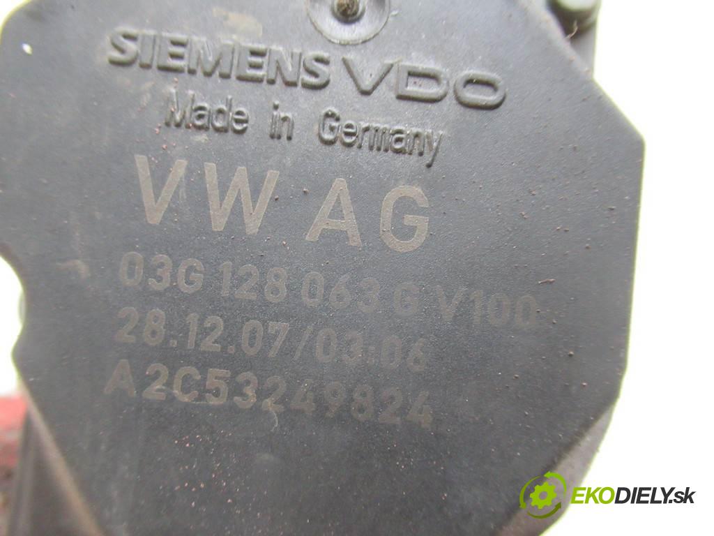 Volkswagen Caddy  2008 77 kW 2K 1.9TDI 105KM 03-10 1900 Škrtiaca klapka 03G128063G (Škrtiace klapky)
