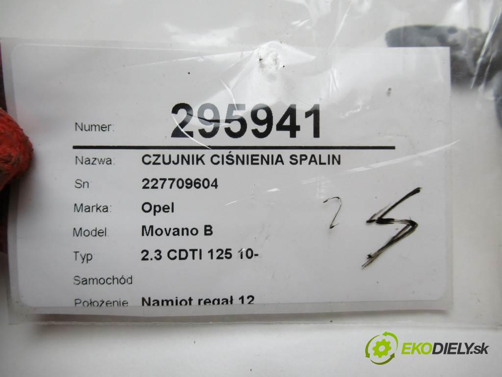 Opel Movano B    2.3 CDTI 125 10-  Snímač tlaku spalín 227709604R