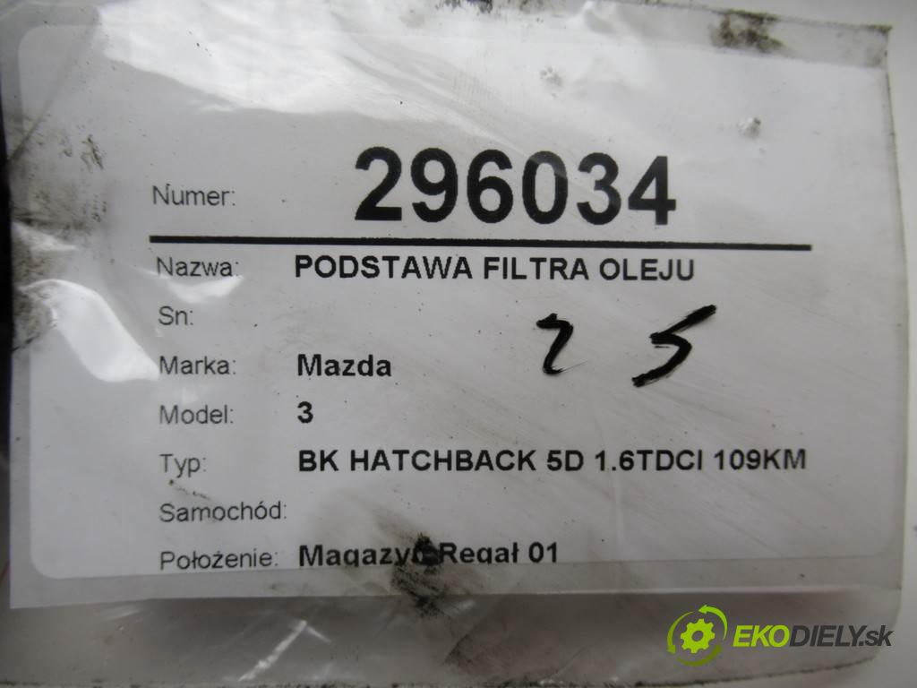 Mazda 3    BK HATCHBACK 5D 1.6TDCI 109KM 03-09  obal filtra oleje  (Kryty filtrů oleje)