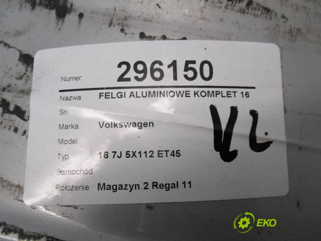 Volkswagen     16 7J 5X112 ET45  disky hliníkové 16  (Hliníkové)
