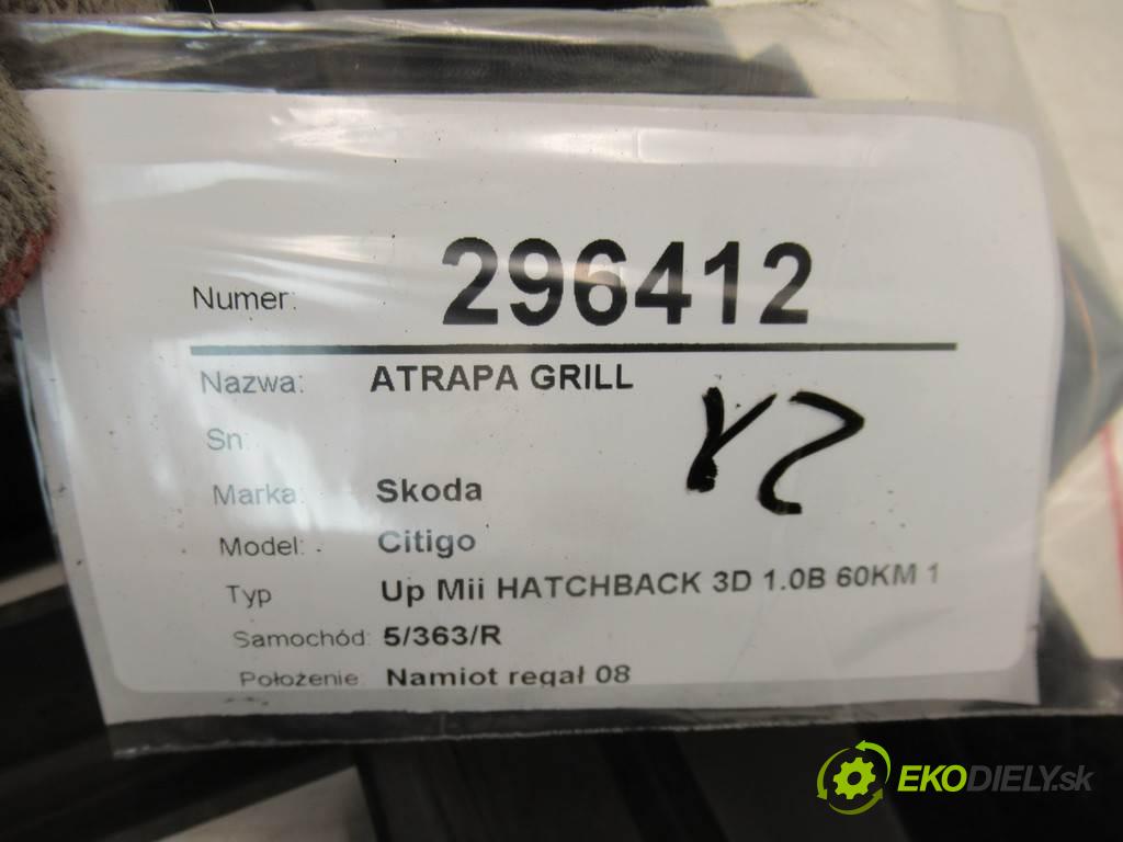 Skoda Citigo  2013 44 kW Up Mii HATCHBACK 3D 1.0B 60KM 11-19 1000 Mriežka maska 1ST853653B (Mriežky, masky)