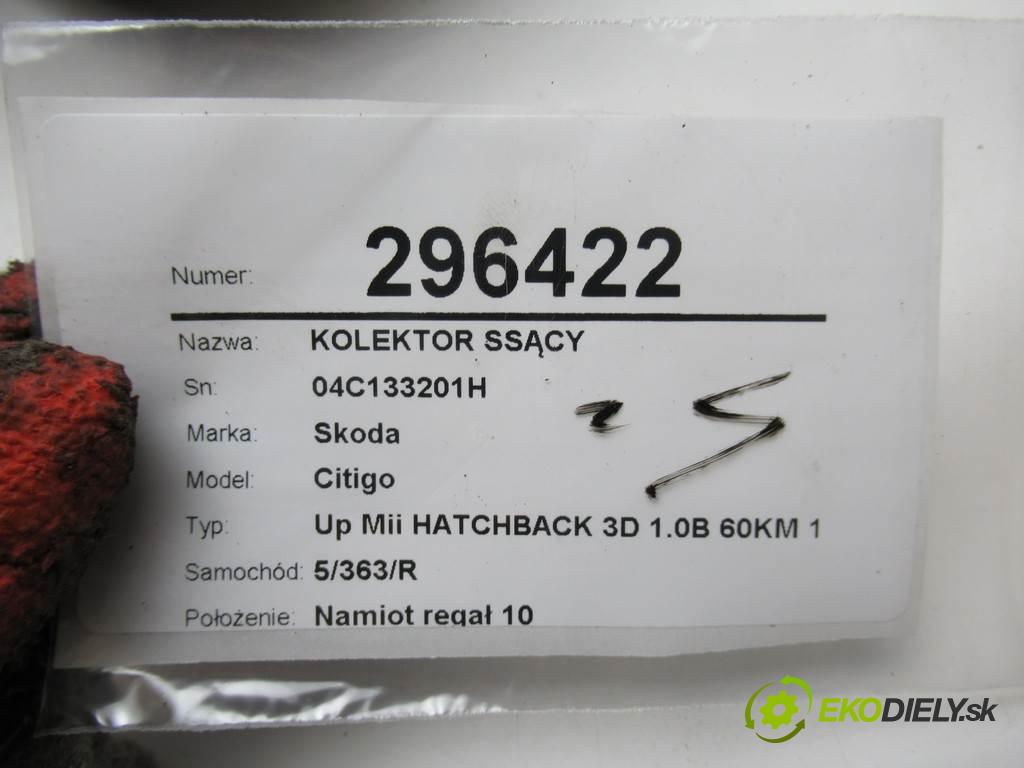 Skoda Citigo  2013 44 kW Up Mii HATCHBACK 3D 1.0B 60KM 11-19 1000 potrubí sání 04C133201H (Sací potrubí)