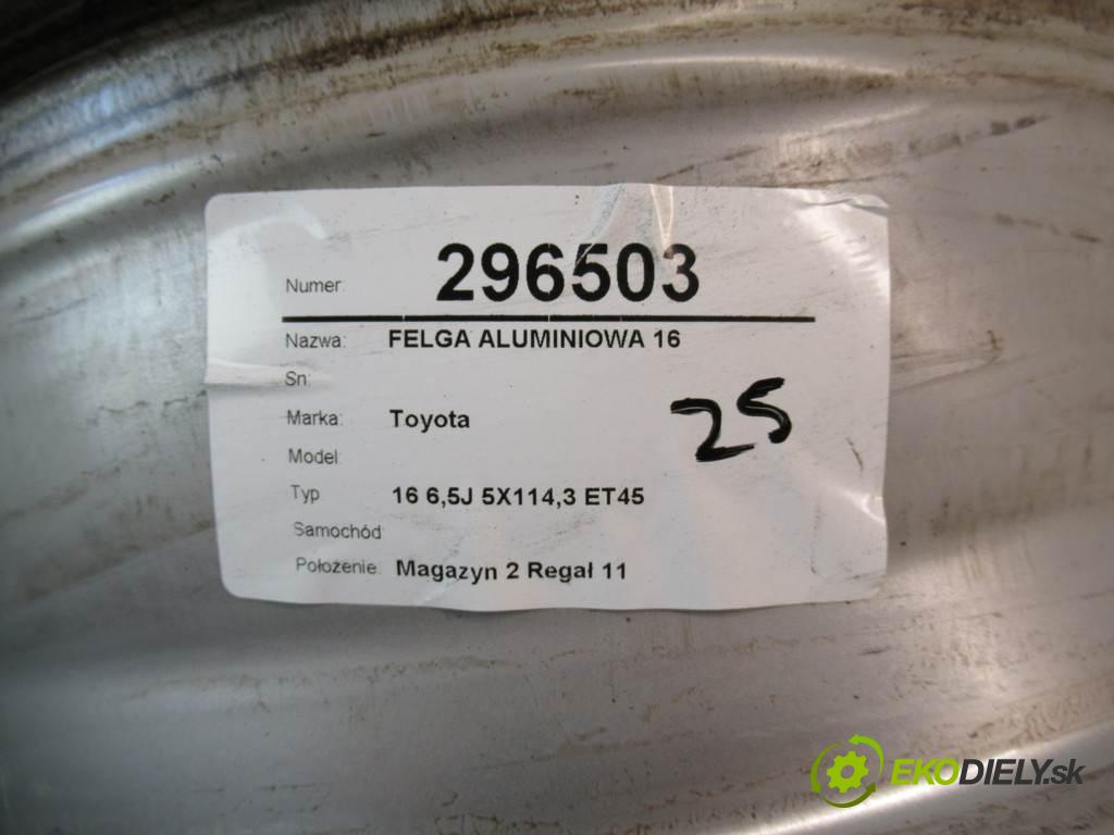 Toyota     16 6,5J 5X114,3 ET45  disk 16  (Hliníkové)