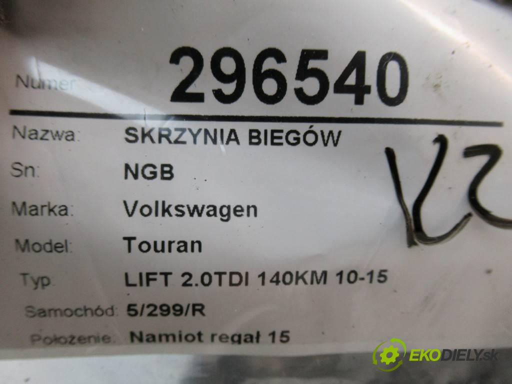 Volkswagen Touran  2013 103 kW LIFT 2.0TDI 140KM 10-15 2000 Prevodovka NGB (Prevodovky)