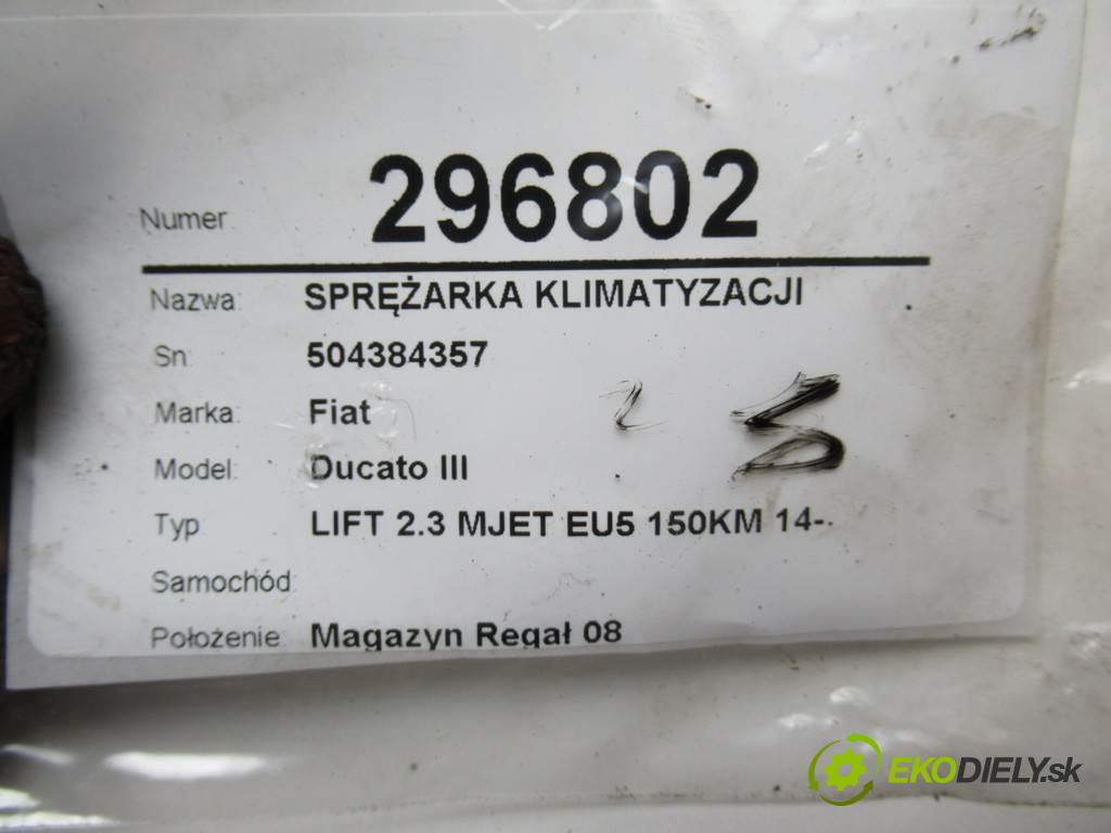 Fiat Ducato III    LIFT 2.3 MJET EU5 150KM 14-  Kompresor klimatizácie 504384357 (Kompresory klimatizácie)