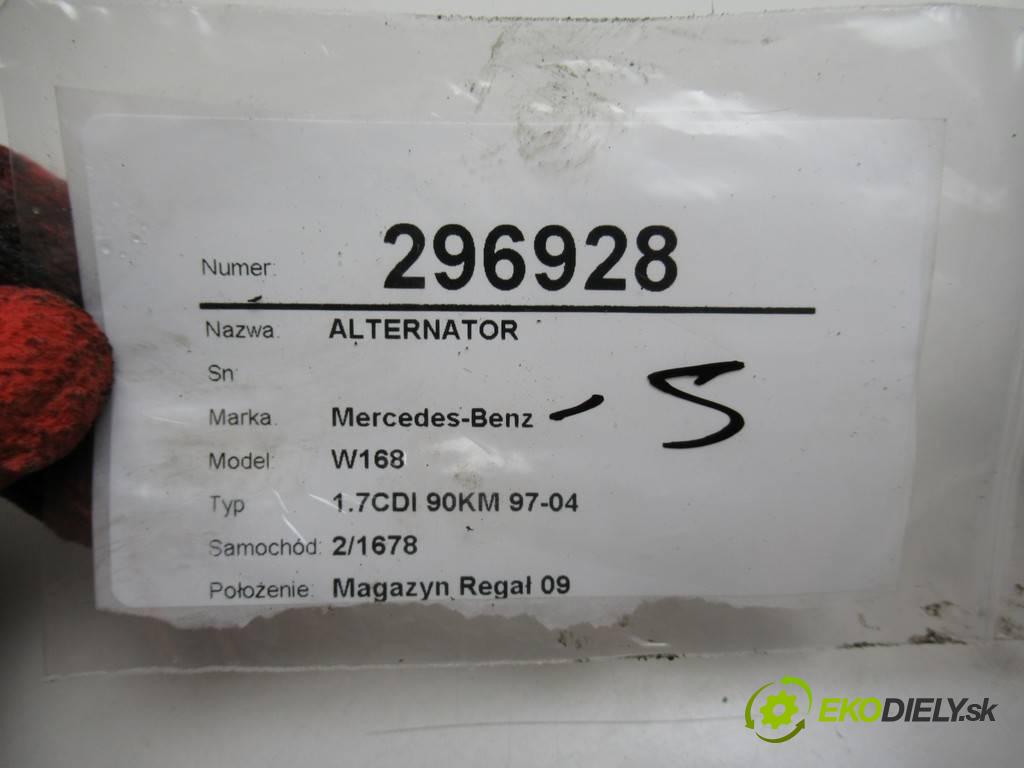 Mercedes-Benz W168  1998 66 kW 1.7CDI 90KM 97-04 1700 Alternátor 2541968A (Alternátory)