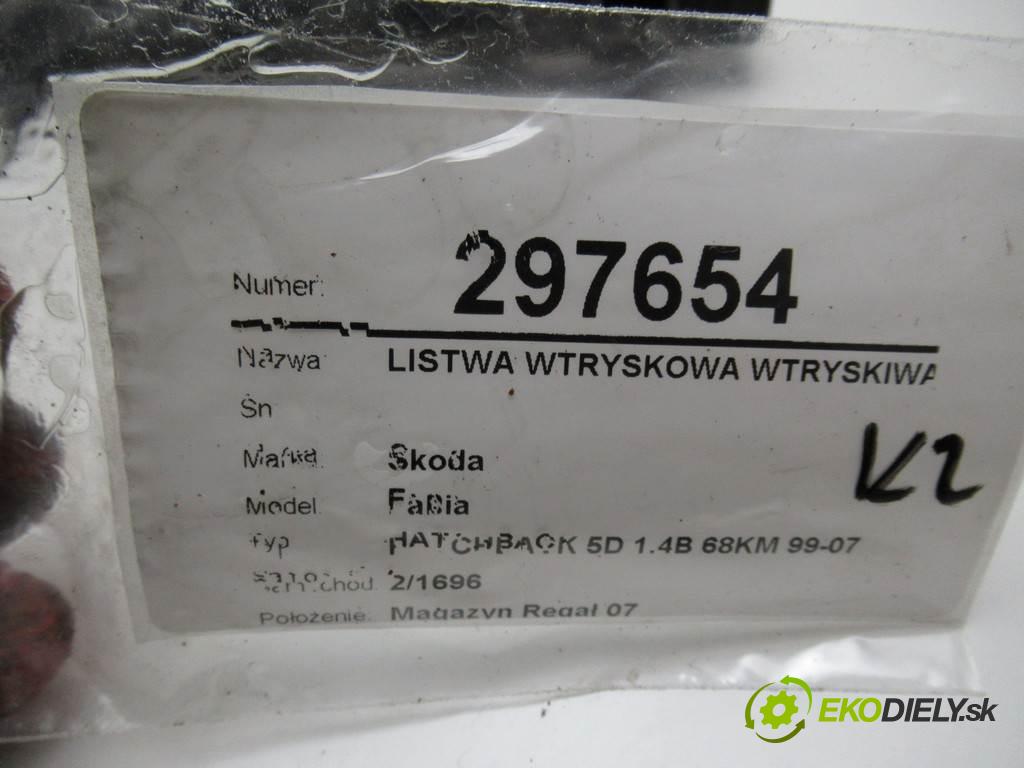 Skoda Fabia  2000 50 kW HATCHBACK 5D 1.4B 68KM 99-07 1400 Lišta vstrekovacia Vstrekovacie ventily 047133319Q  (Vstrekovacie lišty)