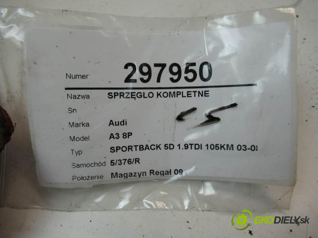 Audi A3 8P  2008 77 kW SPORTBACK 5D 1.9TDI 105KM 03-08 1900 spojková sada bez ložiska komplet 03G141025N (Kompletní sady (bez ložiska))